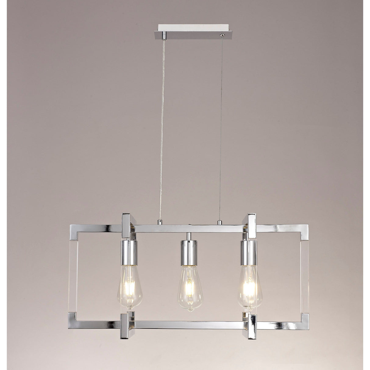 Canto 3 Light Linear Suspension Light - Polished Nickel