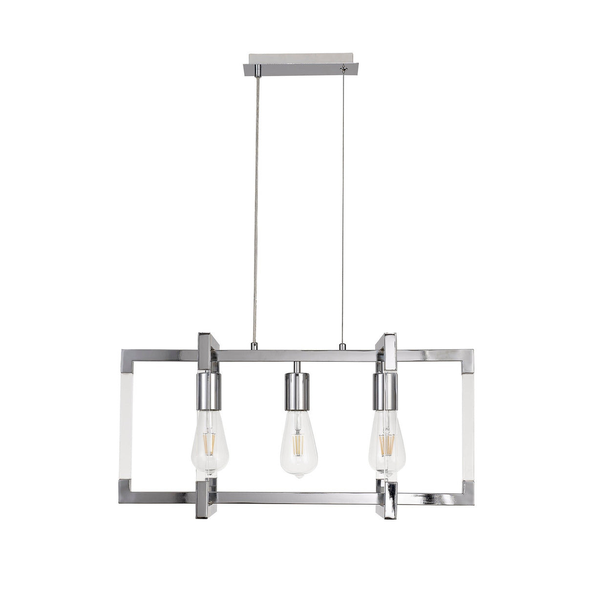 Canto 3 Light Linear Suspension Light - Polished Nickel