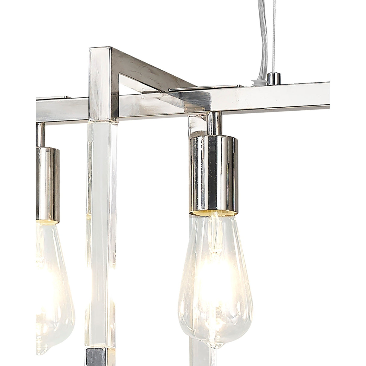 Canto 5 Light Linear Suspension Light - Polished Nickel