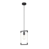 Canto Rectangle 1 Light Pendant Light - Graphite