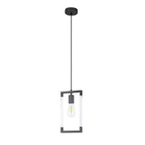Canto Rectangle 1 Light Pendant Light - Graphite