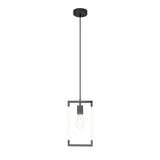 Canto Rectangle 1 Light Pendant Light - Graphite