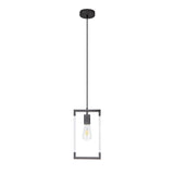 Canto Rectangle 1 Light Pendant Light - Graphite