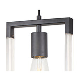 Canto Rectangle 1 Light Pendant Light - Graphite