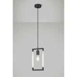 Canto Rectangle 1 Light Pendant Light - Graphite