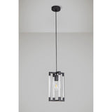 Canto Rectangle 1 Light Pendant Light - Graphite