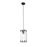 Canto Rectangle 1 Light Pendant Light - Graphite