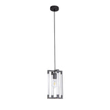 Canto Rectangle 1 Light Pendant Light - Graphite