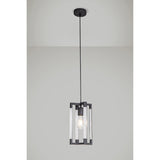 Canto Rectangle 1 Light Pendant Light - Graphite