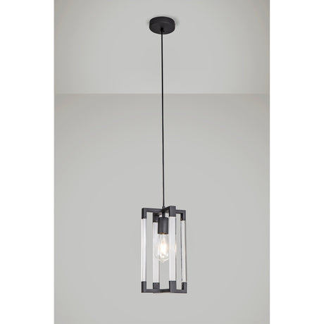 Canto Rectangle 1 Light Pendant Light - Graphite