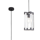 Canto Rectangle 1 Light Pendant Light - Graphite