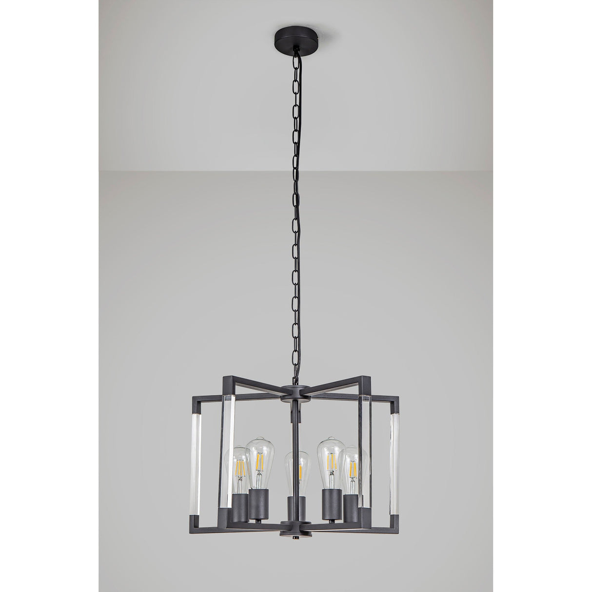 Canto 50cm 5 Light Chandelier - Graphite
