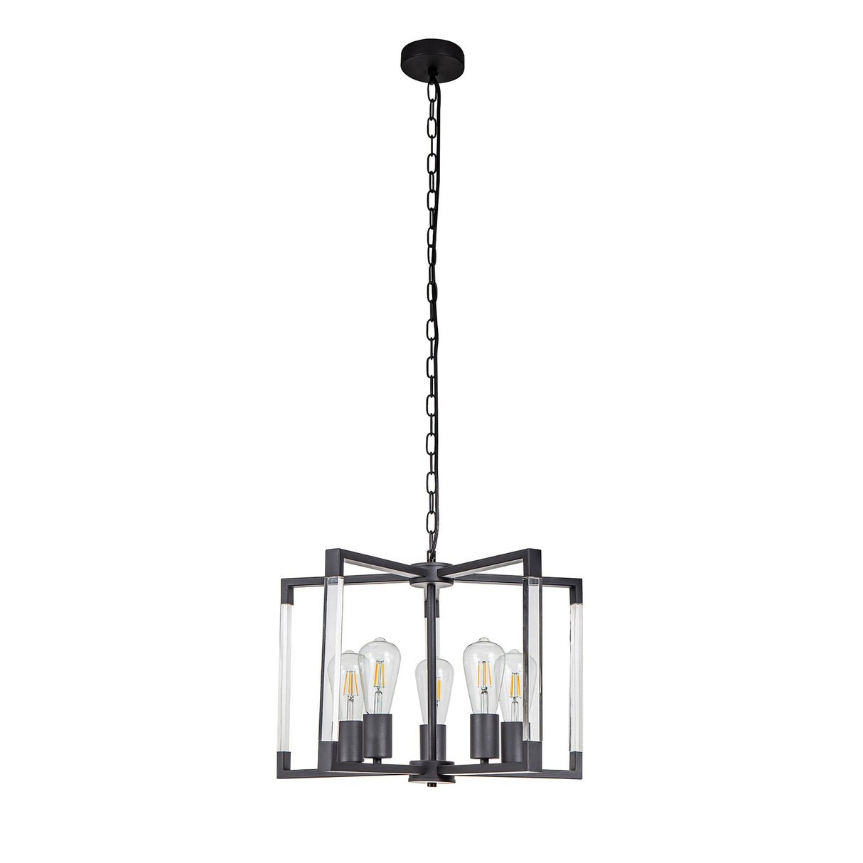 Canto 50cm 5 Light Chandelier - Graphite