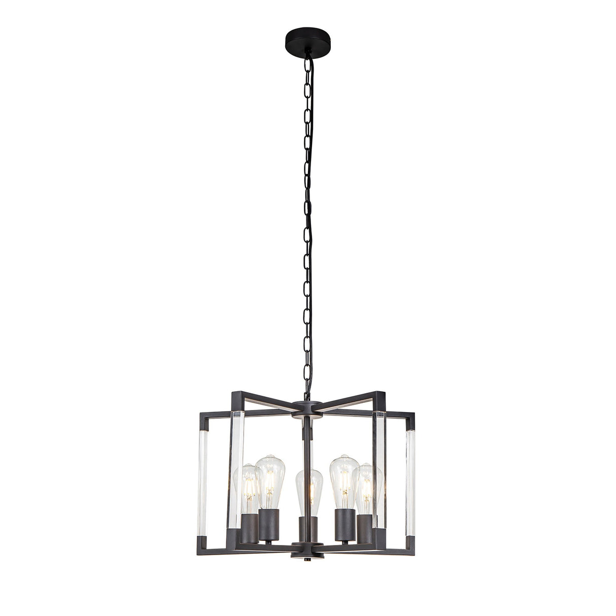 Canto 50cm 5 Light Chandelier - Graphite