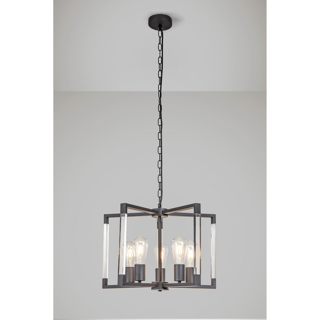 Canto 50cm 5 Light Chandelier - Graphite