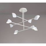 Capuccina 8 Light LED Semi-Flush Ceiling Light 61.5W 3000K – White