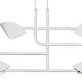 Capuccina 6 Light LED Linear Chandelier 45W 3000K - White