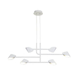 Capuccina 6 Light LED Linear Chandelier 45W 3000K - White