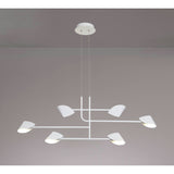 Capuccina 6 Light LED Linear Chandelier 45W 3000K - White