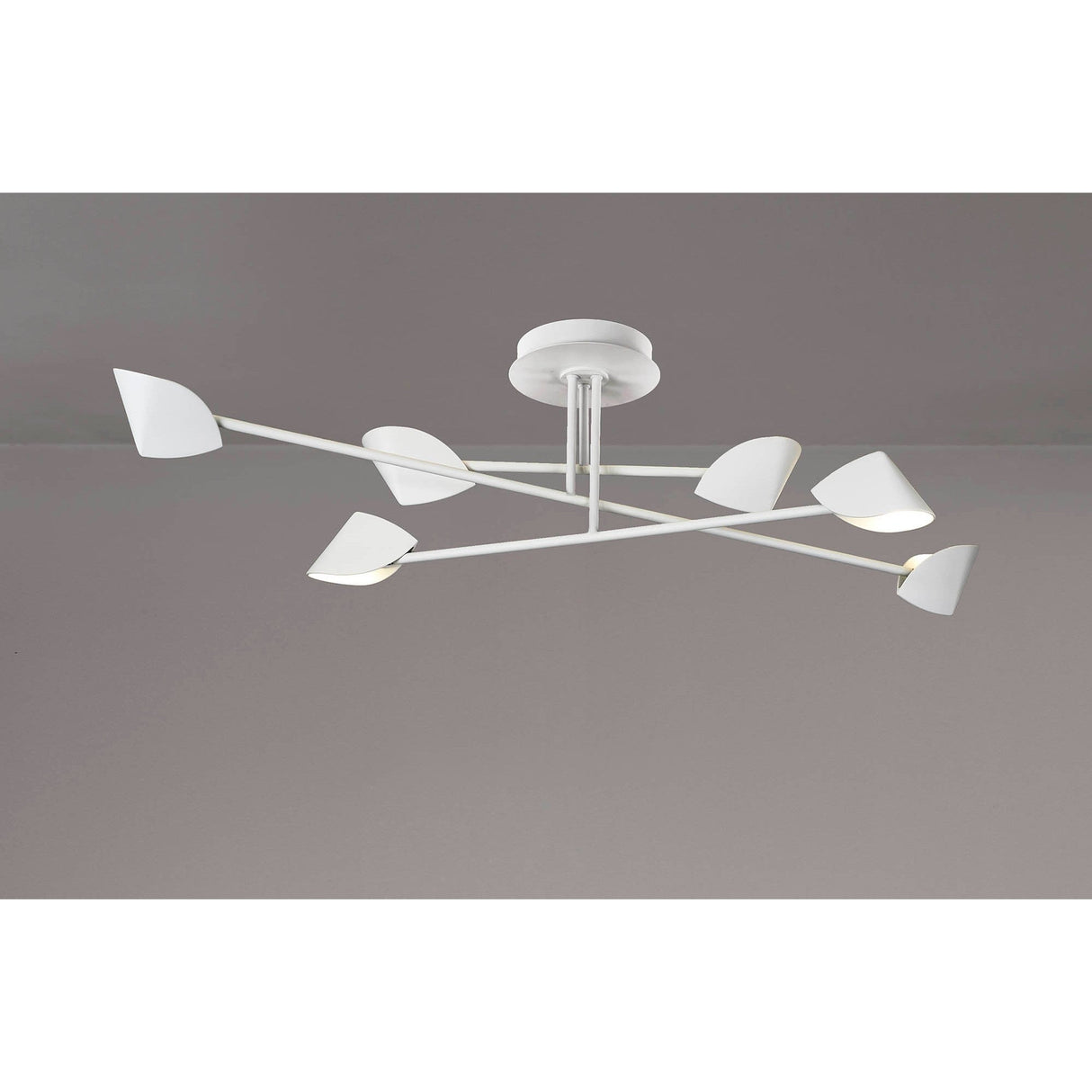 Capuccina Large LED Semi-Flush Ceiling Light 45W 3000K - White