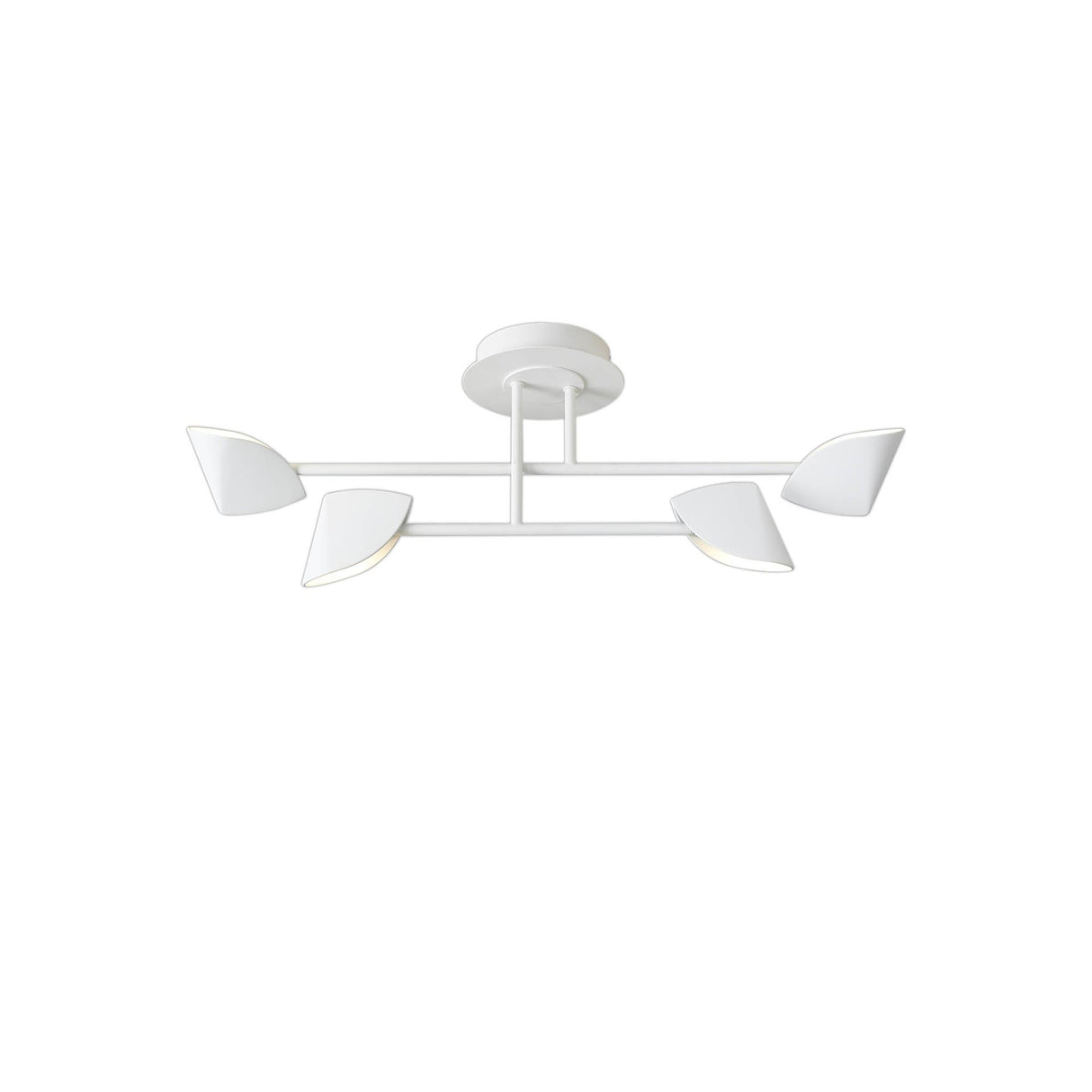 Capuccina Small LED Semi-Flush Ceiling Light 30W 3000K - White