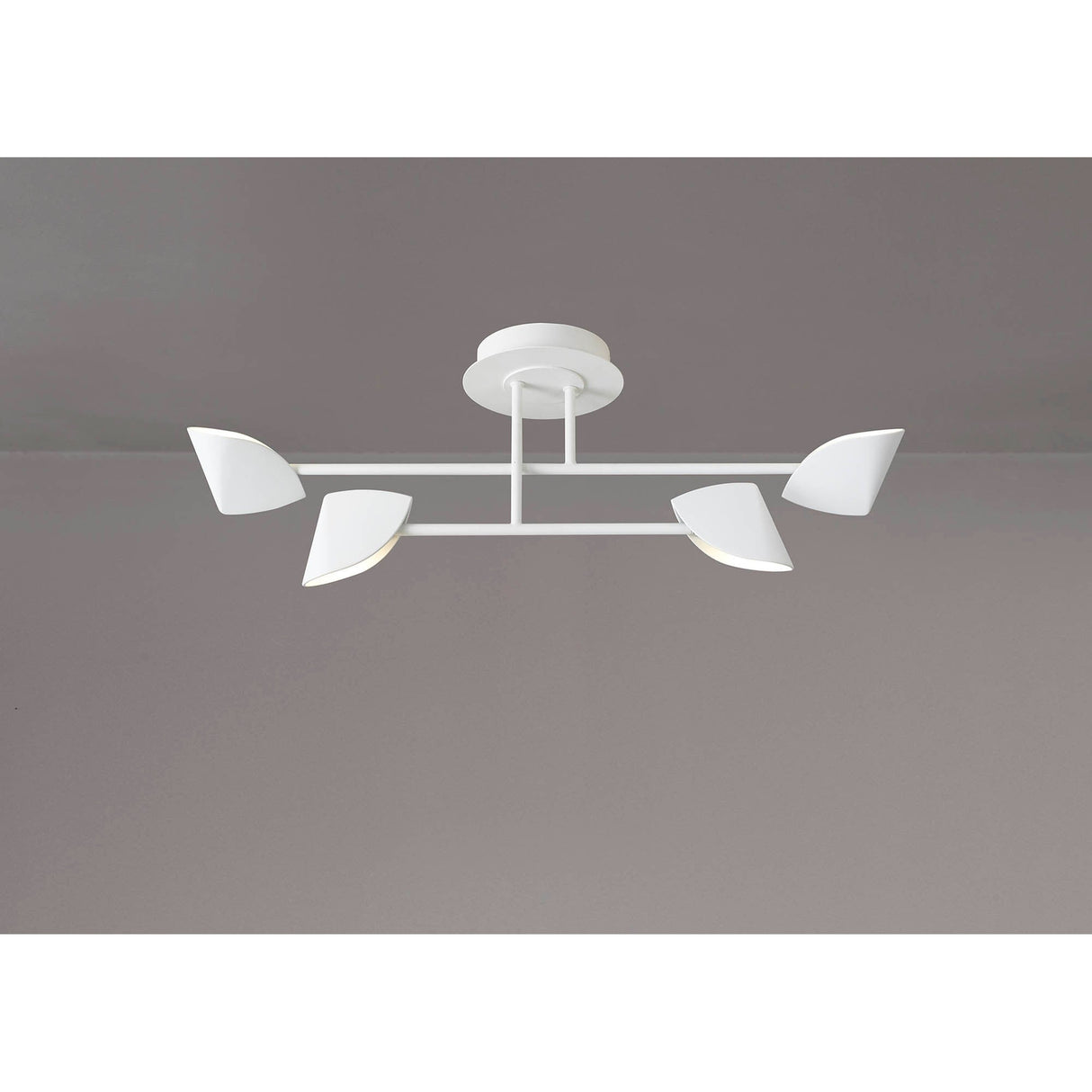 Capuccina Small LED Semi-Flush Ceiling Light 30W 3000K - White