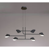 Capuccina 6 Light LED Linear Chandelier 45W 3000K - Black