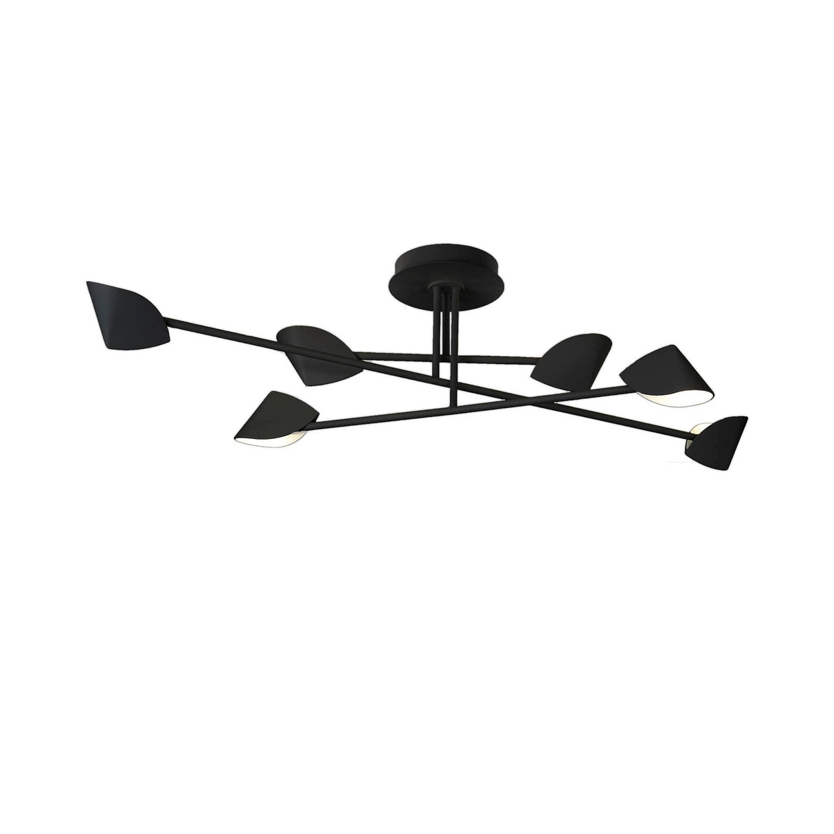 Capuccina Large LED Semi-Flush Ceiling Light 45W 3000K - Black
