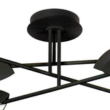 Capuccina Medium LED Semi-Flush Ceiling Light 45W 3000K - Black