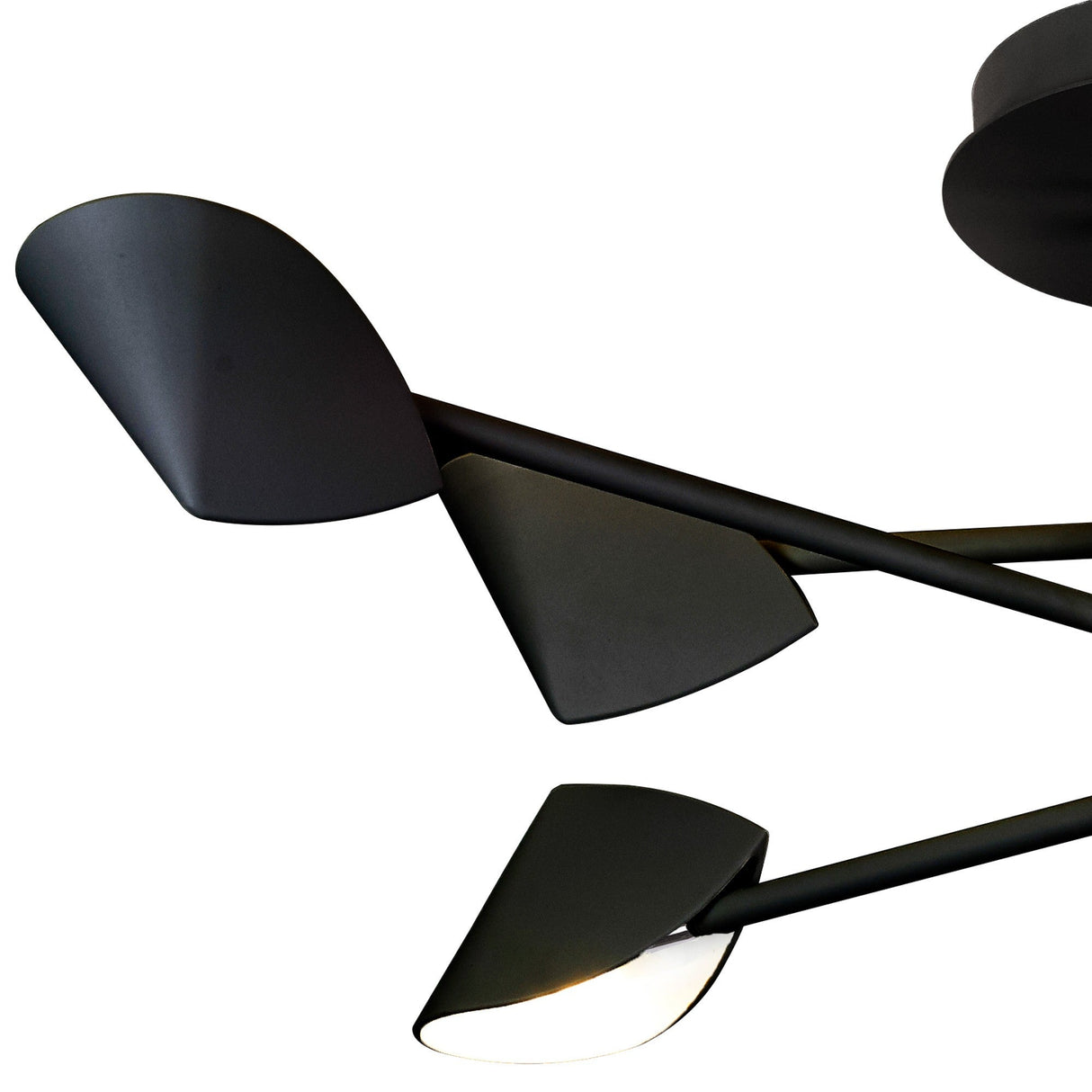 Capuccina Medium LED Semi-Flush Ceiling Light 45W 3000K - Black