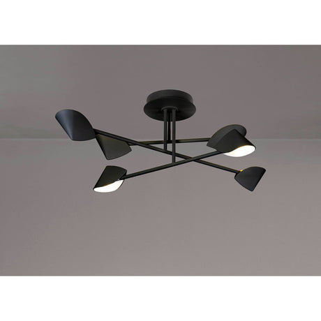 Capuccina Medium LED Semi-Flush Ceiling Light 45W 3000K - Black