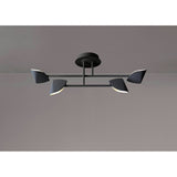 Capuccina Small LED Semi-Flush Ceiling Light 30W 3000K - Black