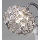 Cara 1 Light Crystal Wall Light With Switch - Nickel
