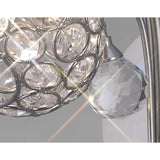 Cara 1 Light Crystal Wall Light With Switch - Nickel