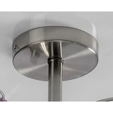 Cara 3 Light Crystal Semi-Flush Ceiling Light - Satin Nickel