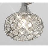 Cara 5 Light Crystal Semi-Flush Ceiling Light - Satin Nickel