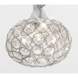 Cara 8 Light Crystal Semi-Flush Ceiling Light - Satin Nickel