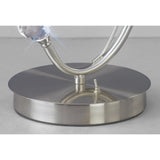 Cara 1 Light Crystal Table Lamp - Satin Nickel