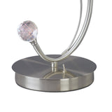 Cara 1 Light Crystal Table Lamp - Satin Nickel