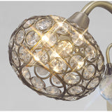Cara 1 Light Crystal Wall Light With Switch - Brass