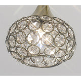 Cara 3 Light Crystal Semi-Flush Ceiling Light - Antique Brass