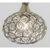Cara 8 Light Crystal Semi-Flush Ceiling Light - Antique Brass