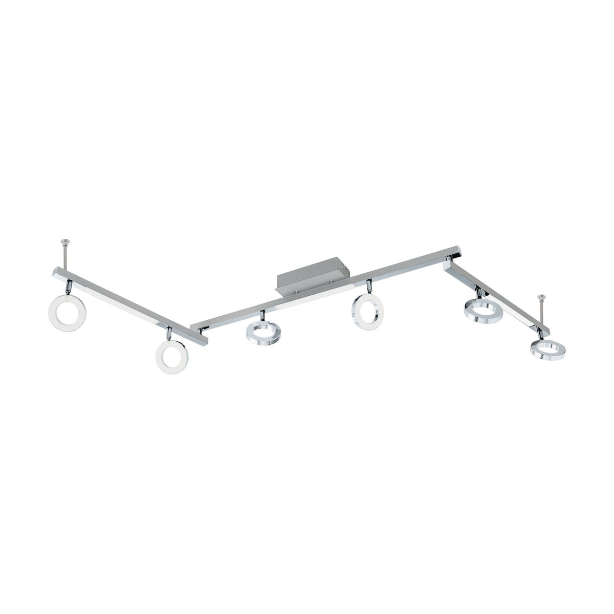 Cardillio 1 LED 6 Light Spotlight Bar - Aluminium & Chrome