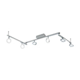 Cardillio 1 LED 6 Light Spotlight Bar - Aluminium & Chrome