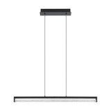 Cardito 1 Clear Glass Pendant Light - Black