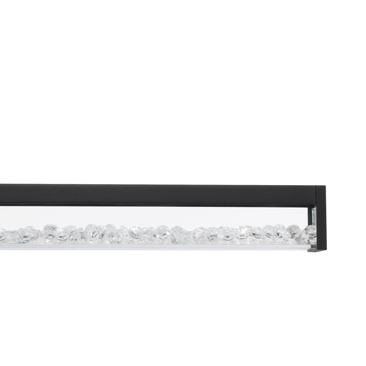 Cardito 1 Clear Glass Pendant Light - Black
