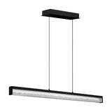 Cardito 1 Clear Glass Pendant Light - Black