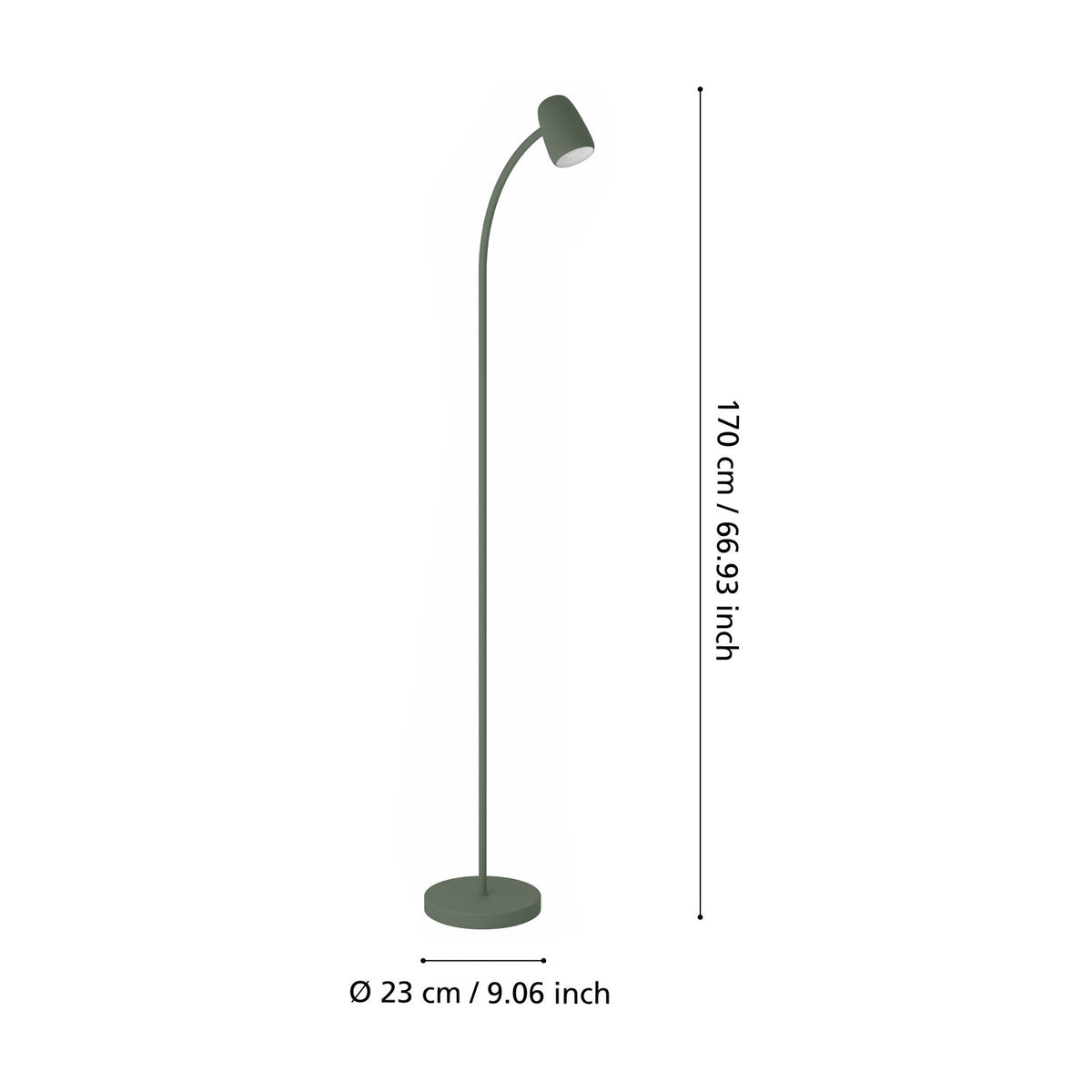 Carlo Floor Lamp - Green & White