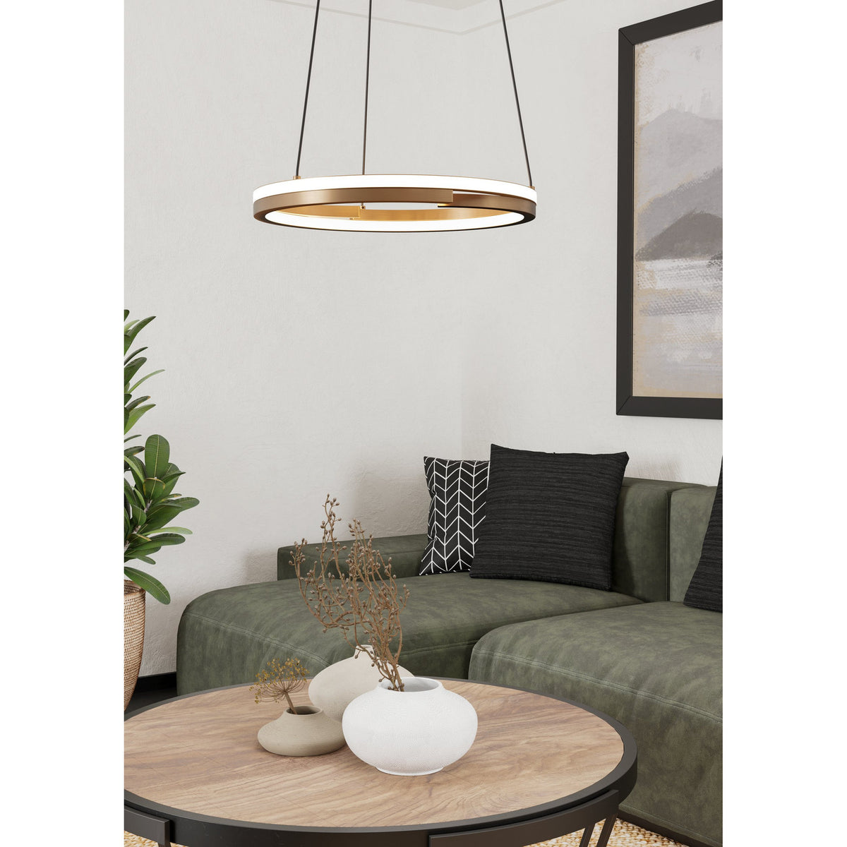 Carmanne Pendant Light - Bronze & Black