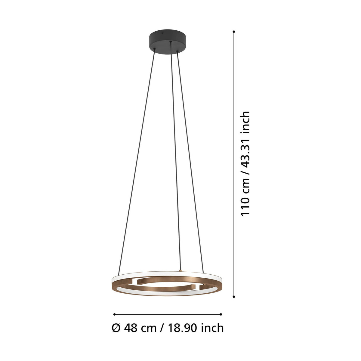 Carmanne Pendant Light - Bronze & Black